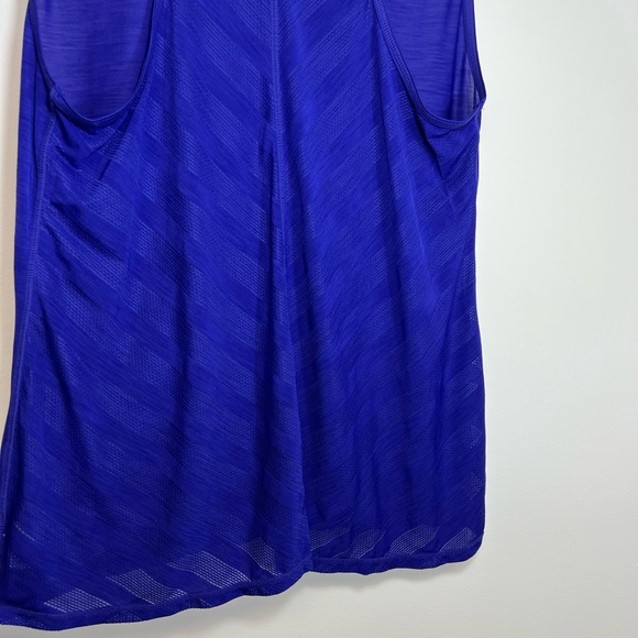 Athleta Racerback Sheer Striped Tank Top Athletic Athleisure Active Wear Purple - Picture 11 of 12